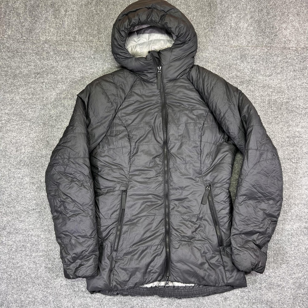 Sierra Designs Dri Down 800 Jacket Womens Small Black Puffer Hooded Insulated